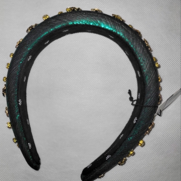 Lele Sadoughi Zodiac Taurus Alice Headband Emerald Green NWT wicked - Picture 8 of 8